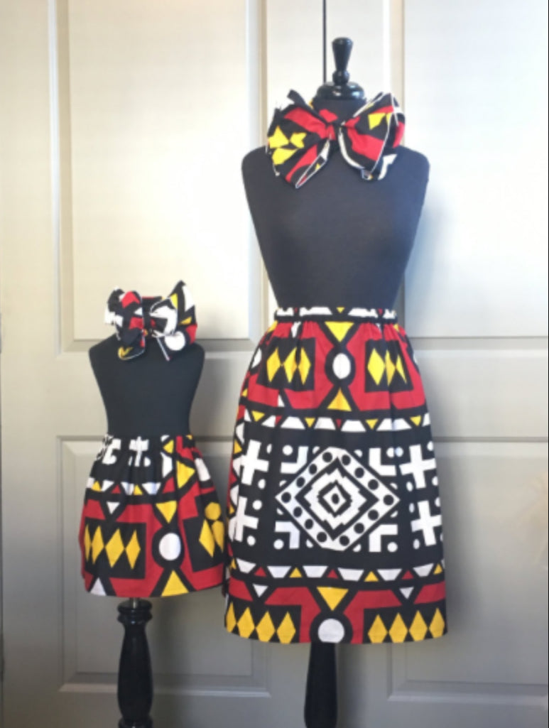 Angolan African Mommy and Me Skirt