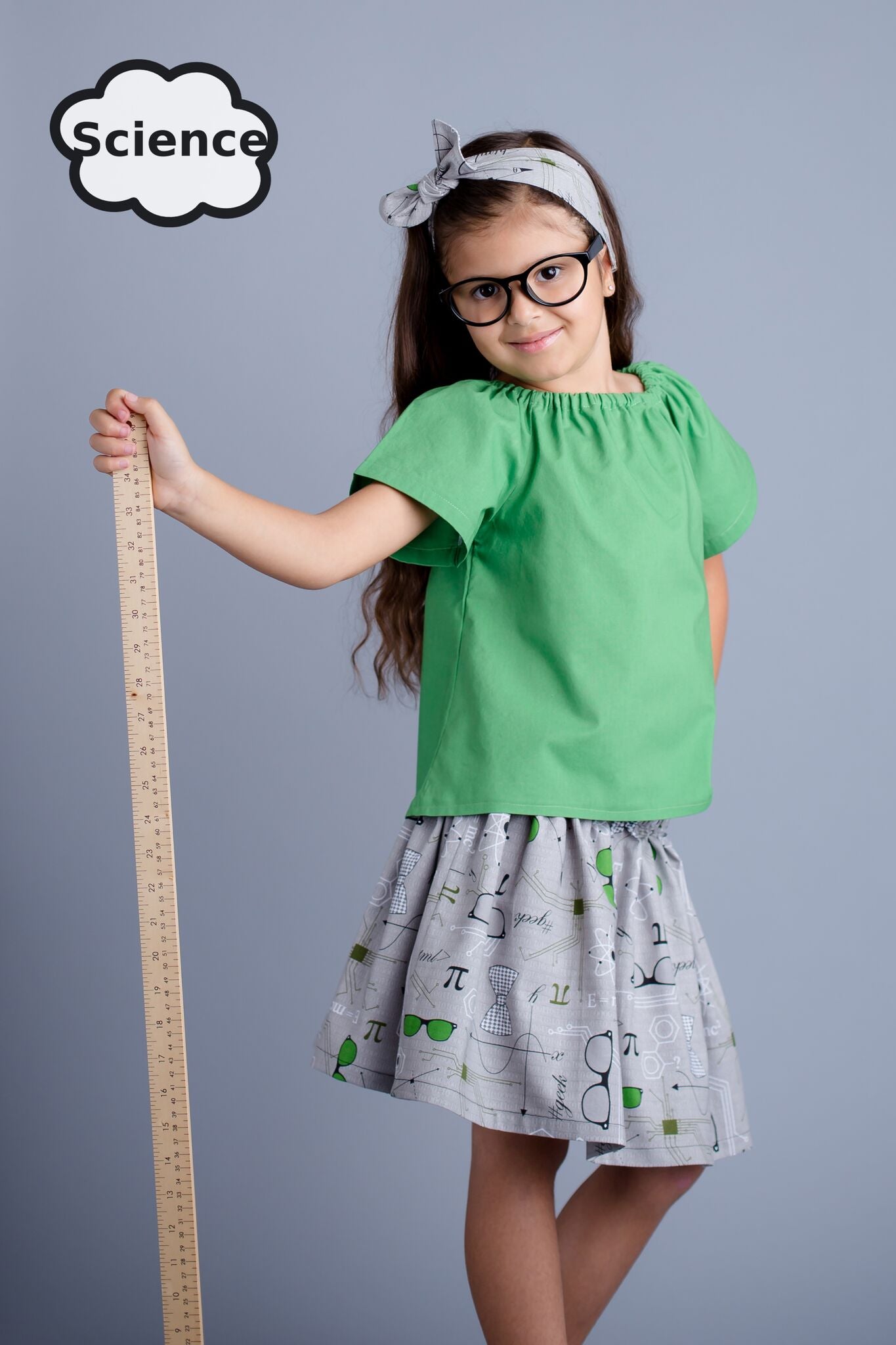 Girl’s Geek Maths Skirt Set
