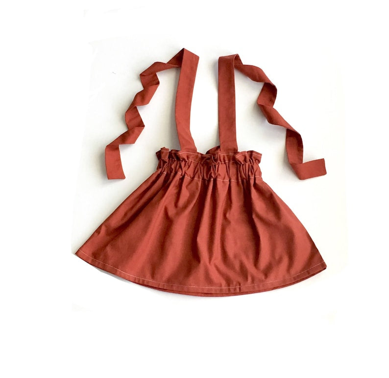 Red Girl’s Suspender Skirt