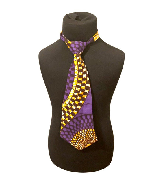 Purple Boy’s African Print Tie