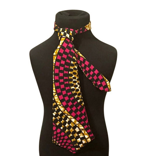 Fuchsia Boy’s African Print Tie