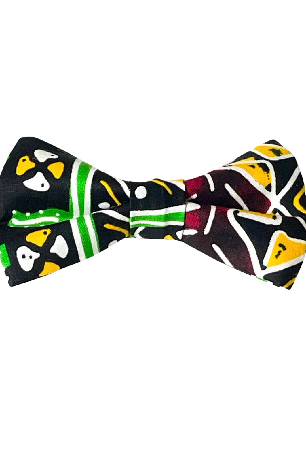 Black African Print Bow Tie