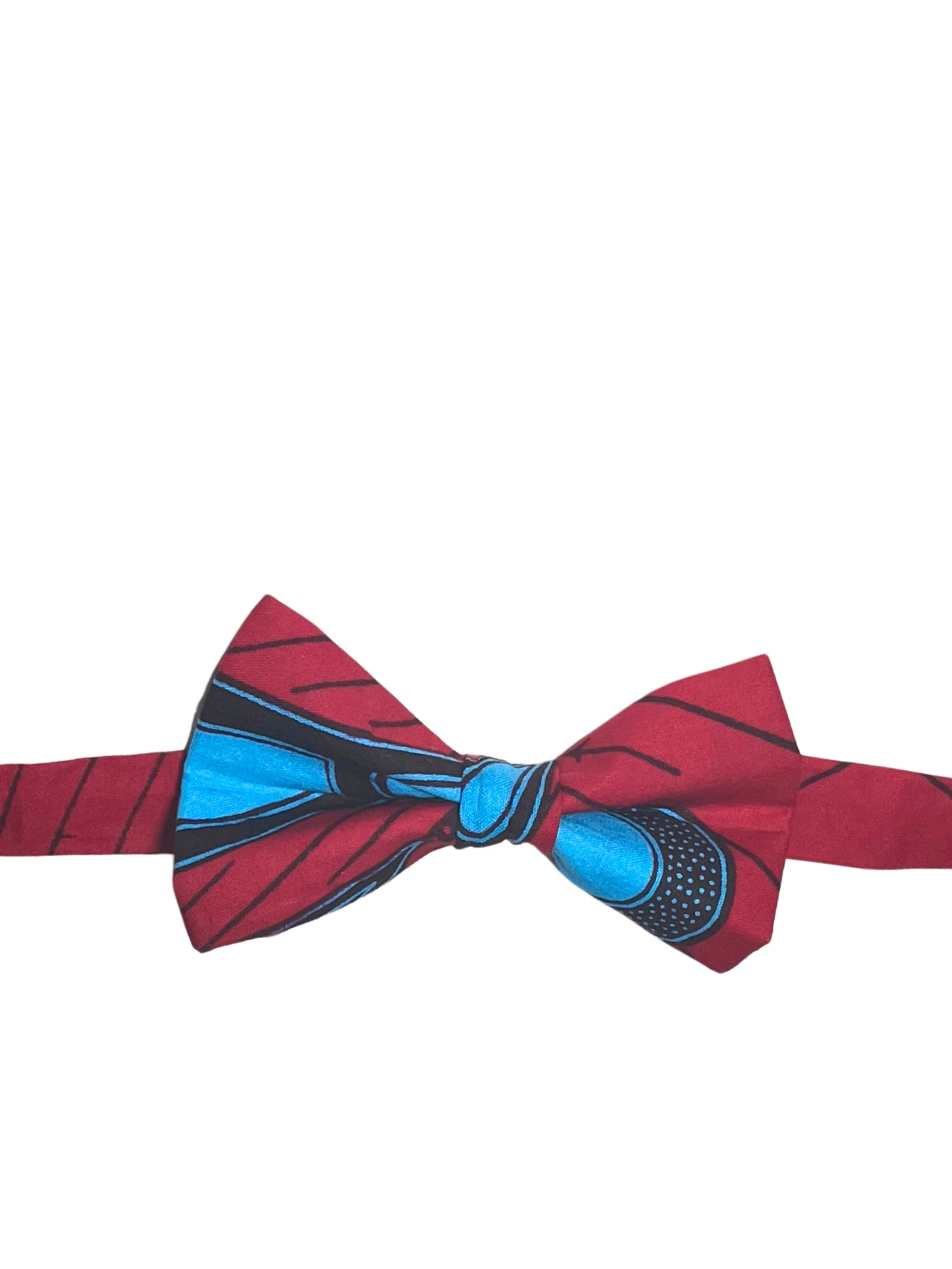 Red & Blue African Bow Tie