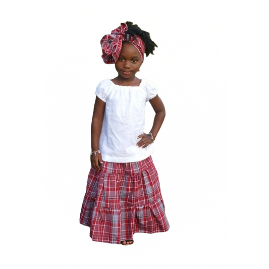 Jamaican Bandana skirt set for girls.