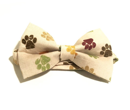 Dog Paws Pre-Tied Bow Tie For Men and Boys