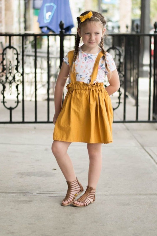 Mustard Suspender Skirt