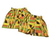 Pantalones cortos Kente africanos para niñas