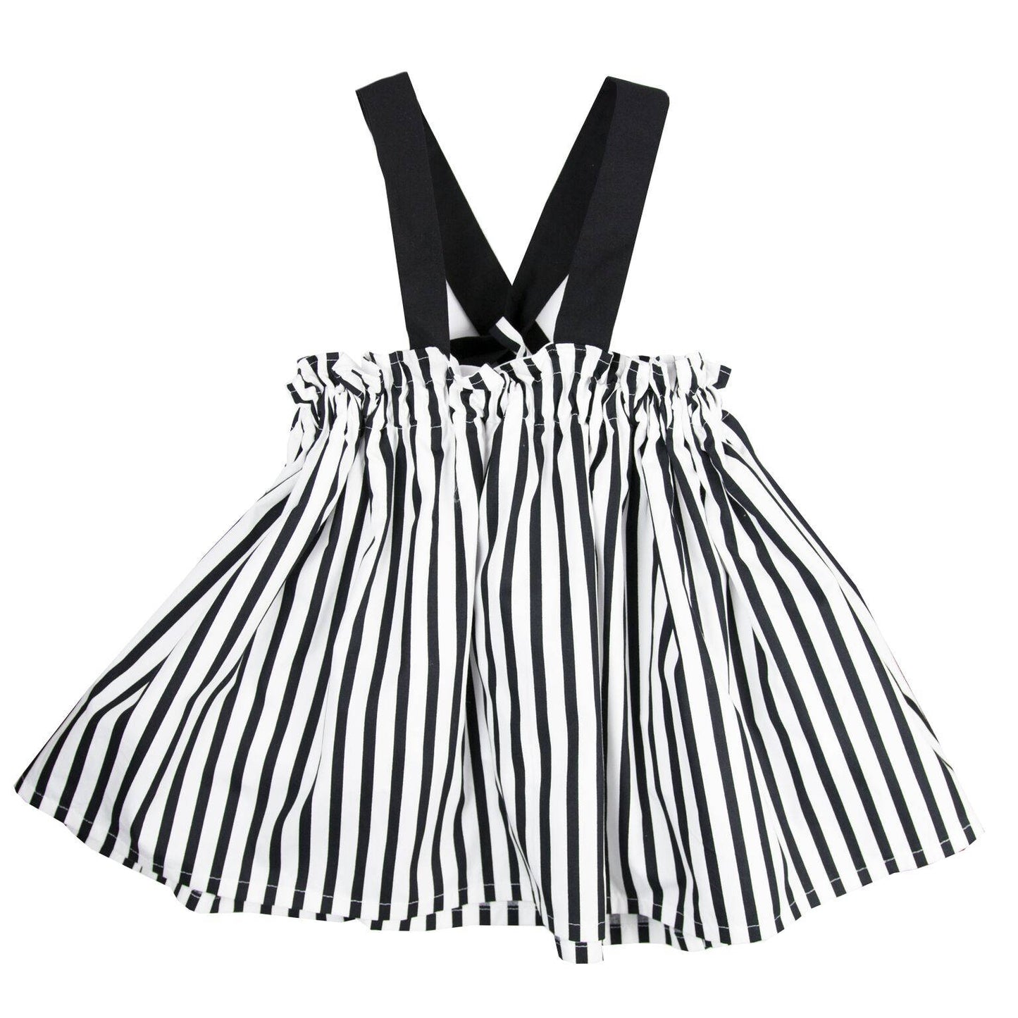 Black and White Suspender Skirt