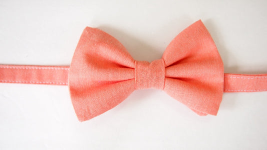 Peach bow ties for boys and men 